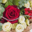 Букет из красных и кремовых роз - Цветочный рай 3